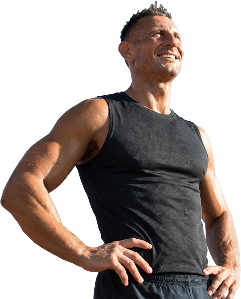Man with optimized testosterone levels