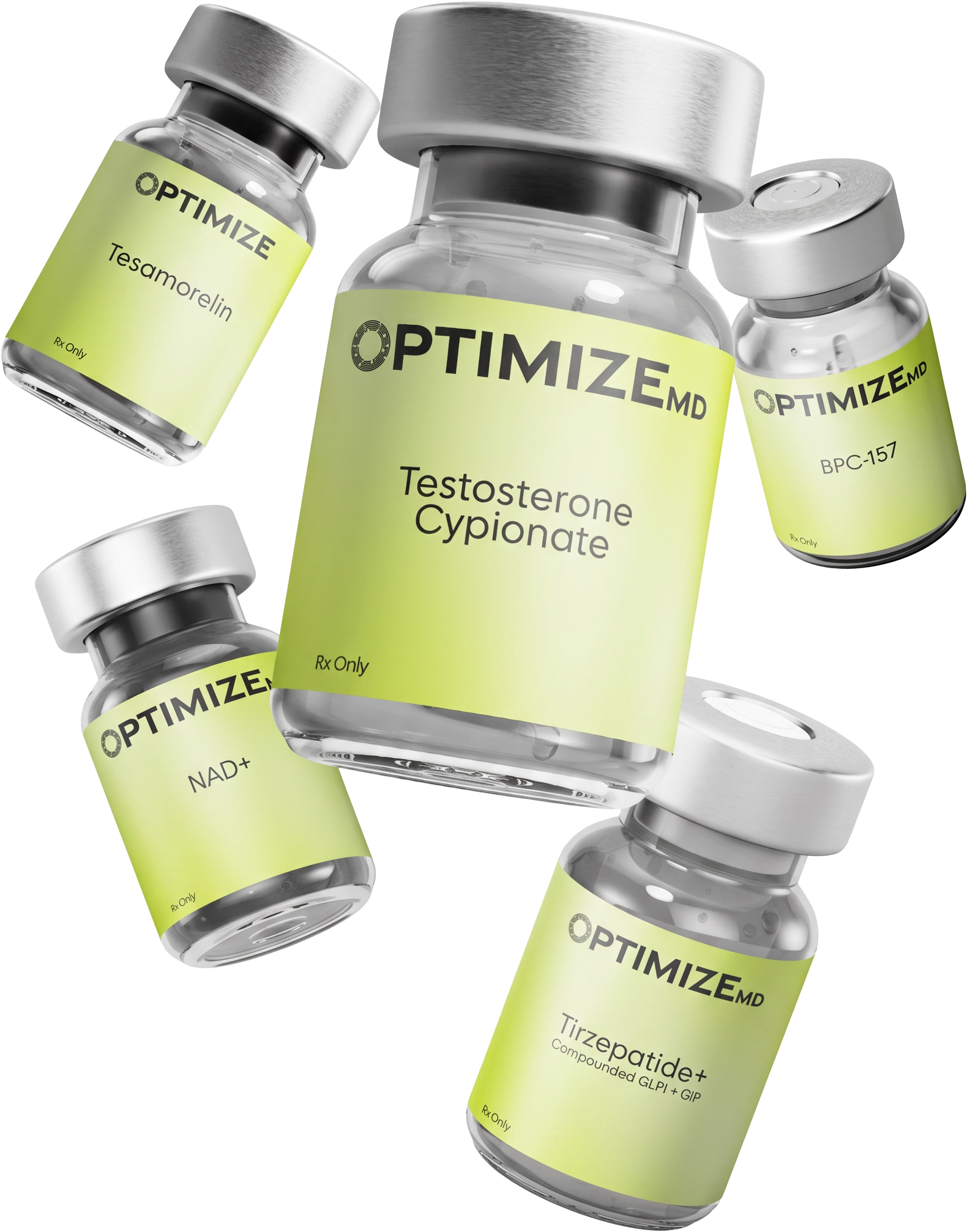 Testosterone and peptide vials